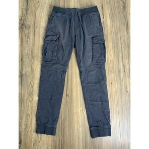 H&M Women's XS Cargo Skinny Fit Jeans Light Wash Black Pull On